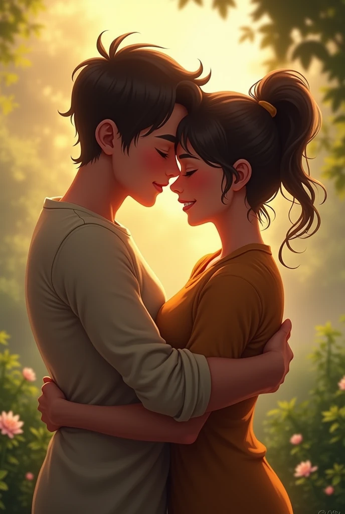 2 people hugging