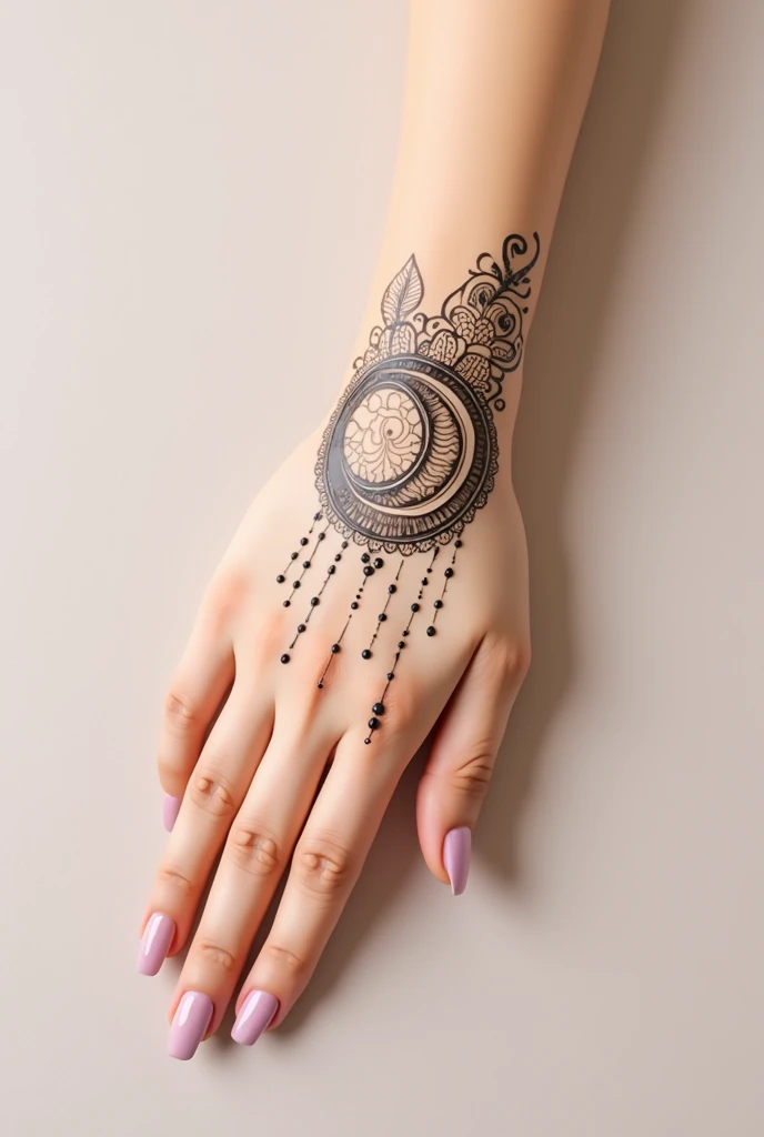 generate modern and simple Karwa Chauth Special mehndi design on beautiful hand