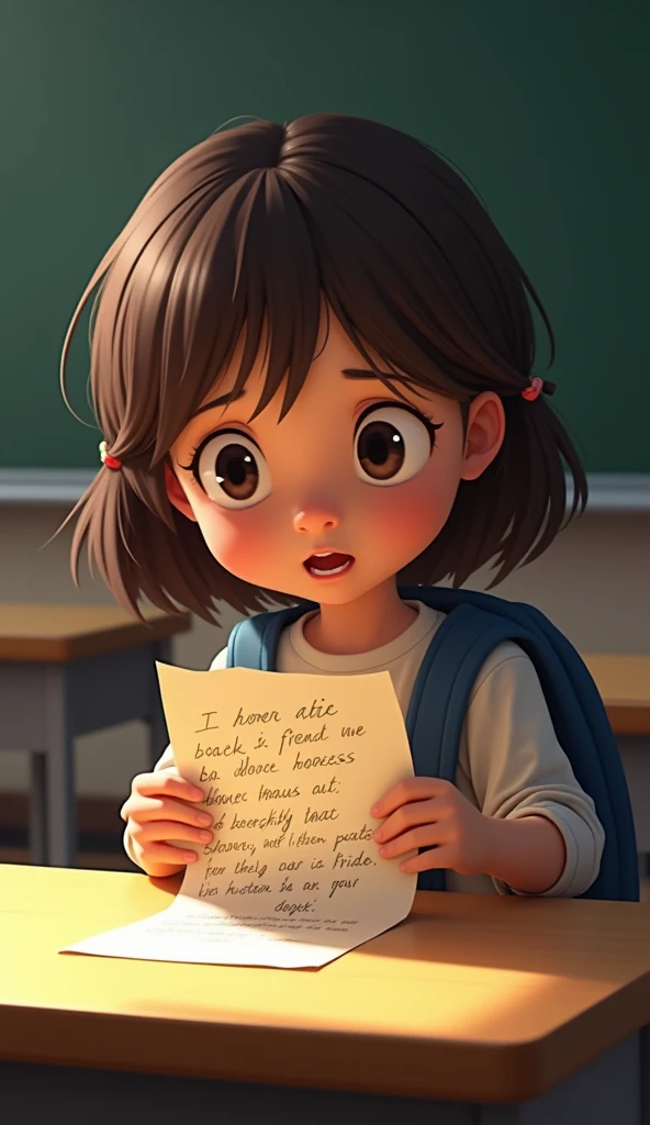 Mariana, a shy girl, He found a little note in his backpack one day at school..