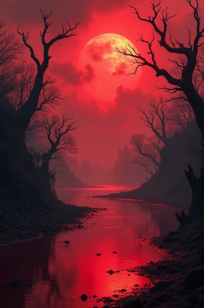 The lake of blood in Japan