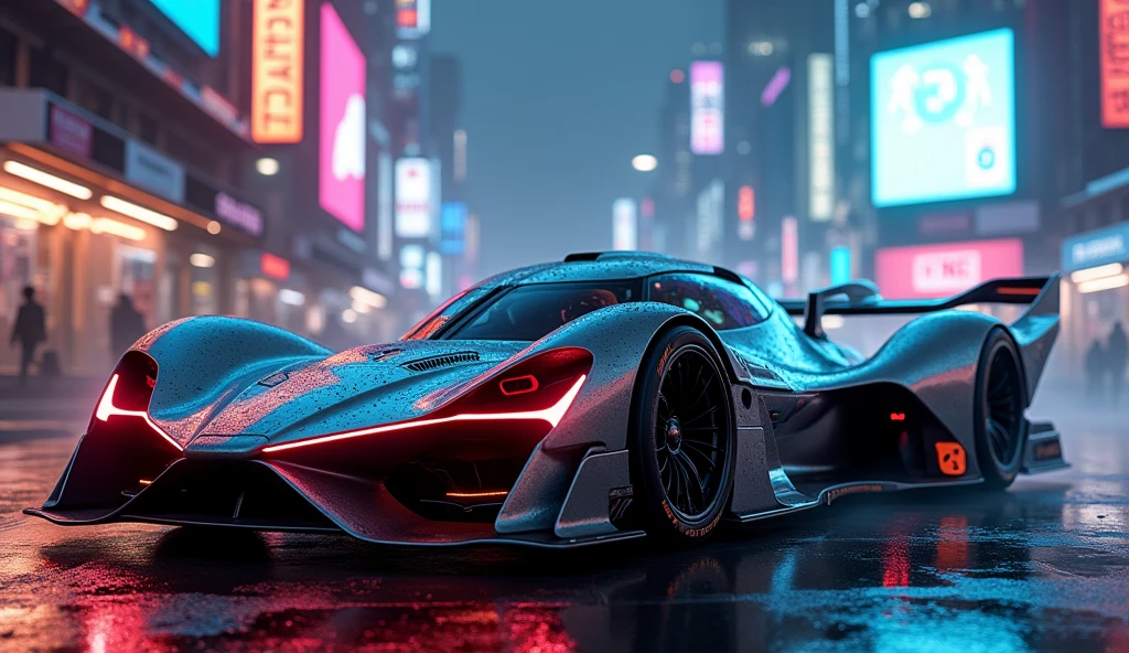 Racing car, modern, cyberpunk, full, games