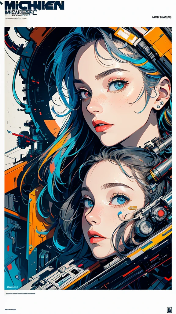(((masterpiece, highest quality))),(((solo:1.2))),(((1girl:1.2))),32k wallpaper, very detailed, poster, vintage science fiction,(((((geometric cinematic movie poster))))),(((((bauhaus))))), shape,(((abstract))),(mid century modern),movie poster,(((((portfolio))))),(((((Close-up))))),(((((bust up))))),((((more various angle)))),(((highlight))),((((heterochromia)))),(((complete detailed face))),(((detailed futuristic machine))),(((most complecated machine))),unlimited colorful color scheme,(((Absolutely mechanic background)))