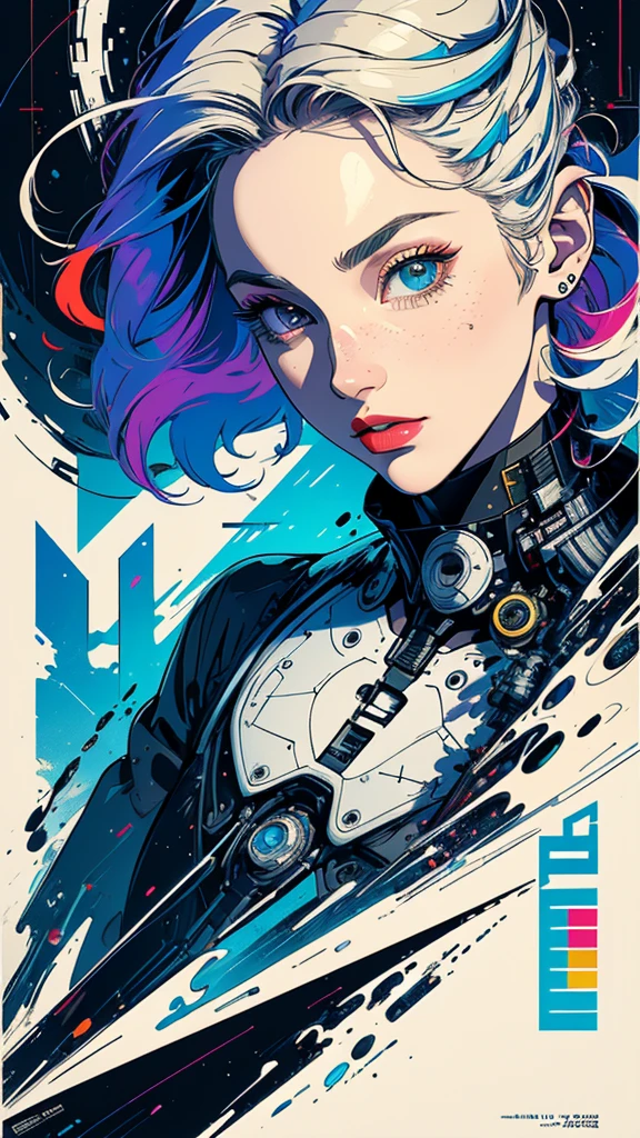 (((masterpiece, highest quality))),(((solo:1.2))),(((1girl:1.2))),32k wallpaper, very detailed, poster, vintage science fiction,(((((geometric cinematic movie poster))))),(((((bauhaus))))), shape,(((abstract))),(mid century modern),movie poster,(((((portfolio))))),(((((Close-up))))),(((((bust up))))),((((more various angle)))),(((highlight))),((((heterochromia)))),(((complete detailed face))),(((detailed futuristic machine))),(((most complecated machine))),unlimited colorful color scheme,(((Absolutely mechanic background)))