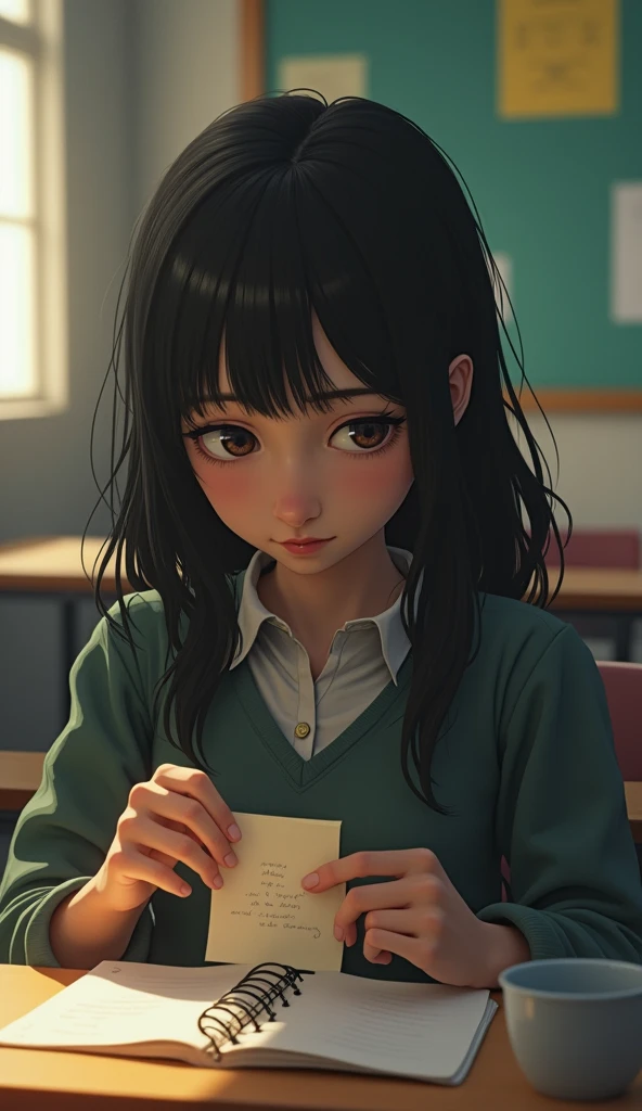 Mariana, a shy girl, He found a little note in his backpack one day at school.