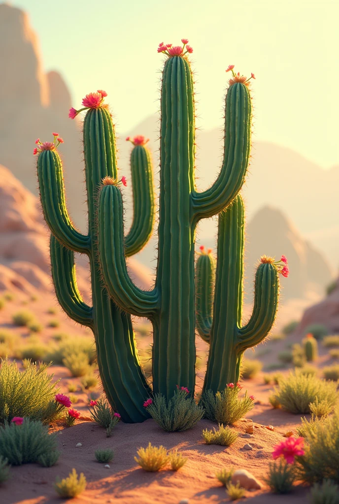 Cacti with multiple branches