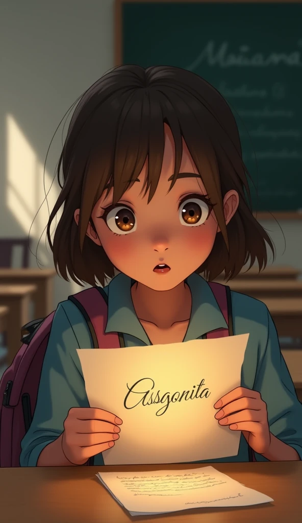 Mariana, a shy girl, He found a little note in his backpack one day at school..