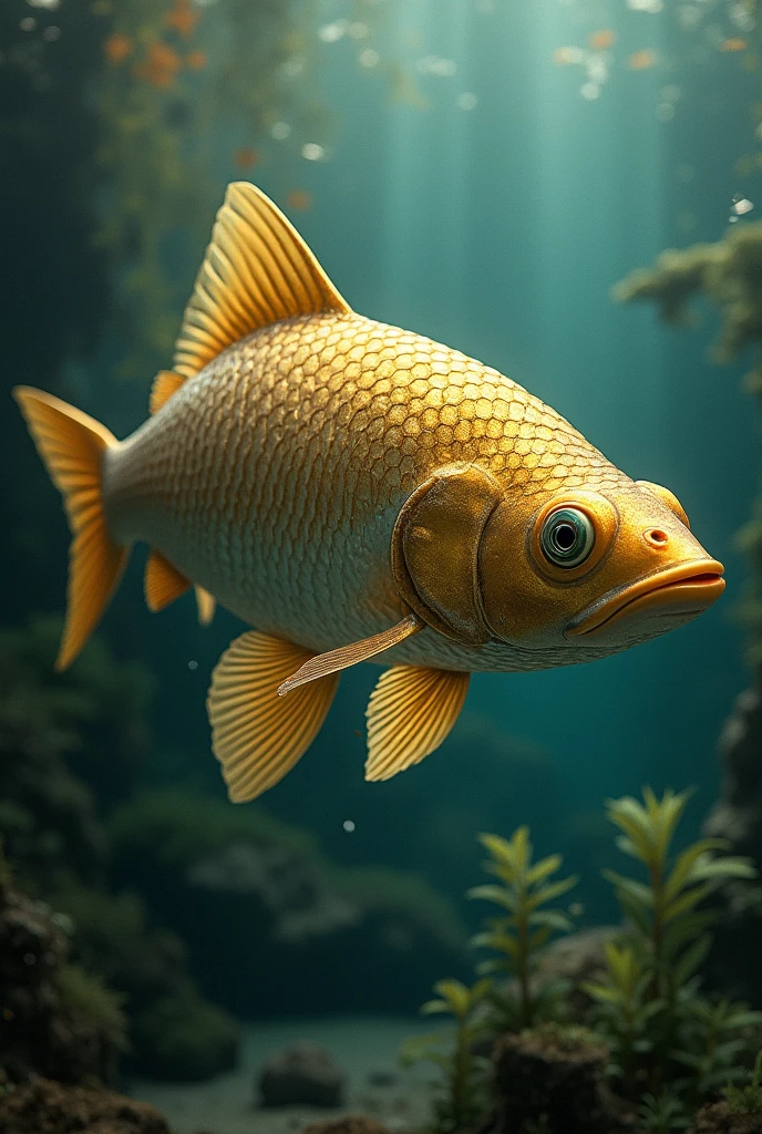 Arowana with gold pattern
