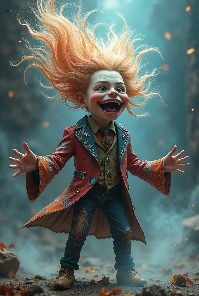 humanoid illusionist with a crazier and more chaotic appearance