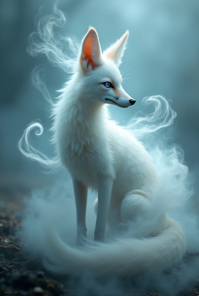A phrase that says "The Vapo Fox" WITH VAPES AROUND