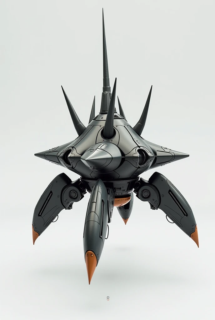 Small/aerial machine/four mini rocket boosters/some spikes above the structure /3D game