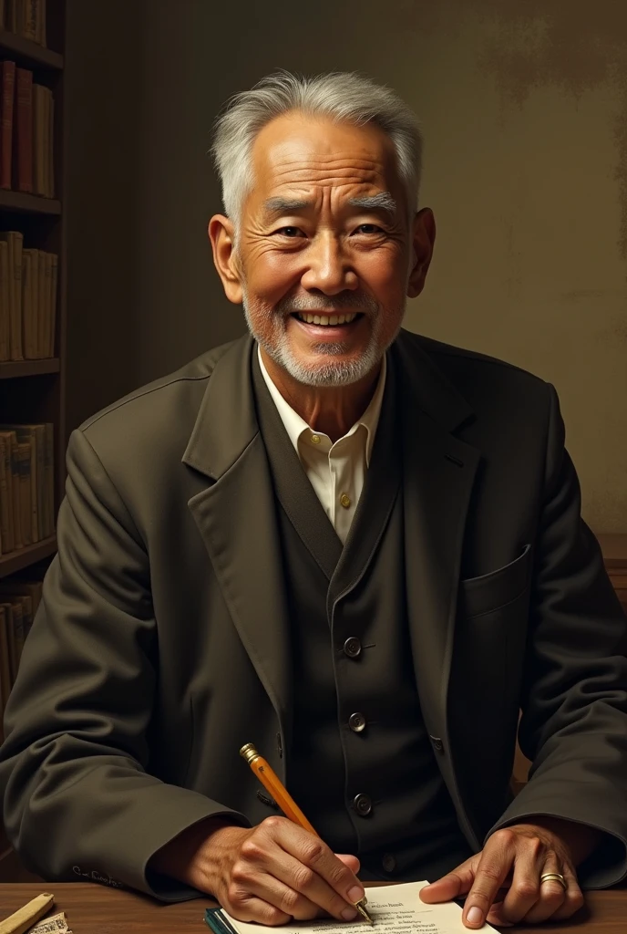 RIZAL TUTOR OR TEACHER IN RIZALS DAY old man 
