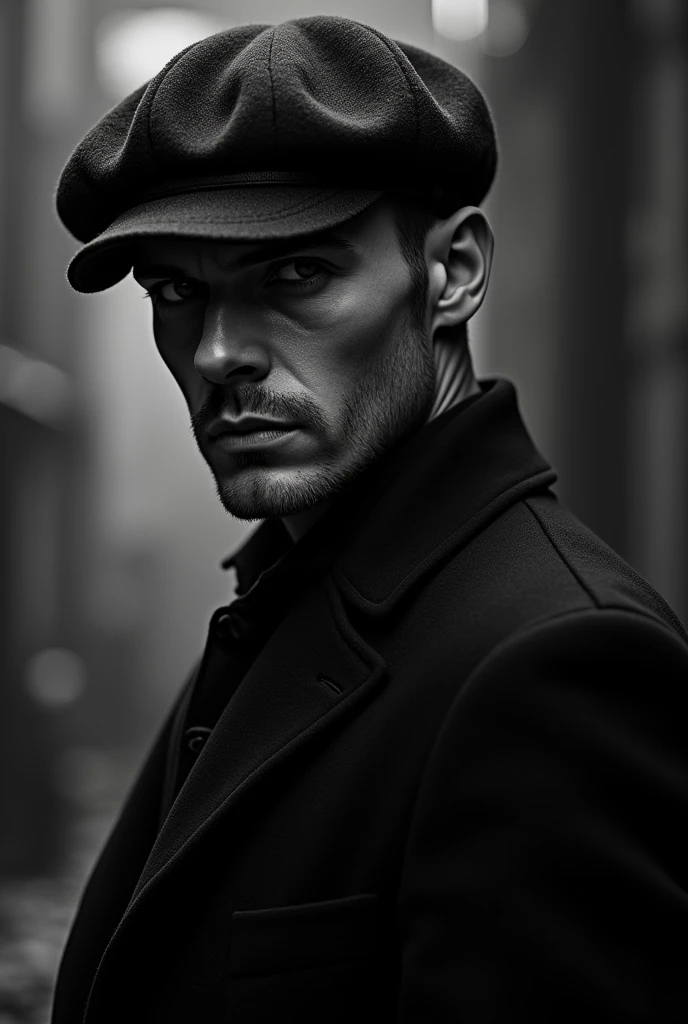 Thomas Shelby black and white dark