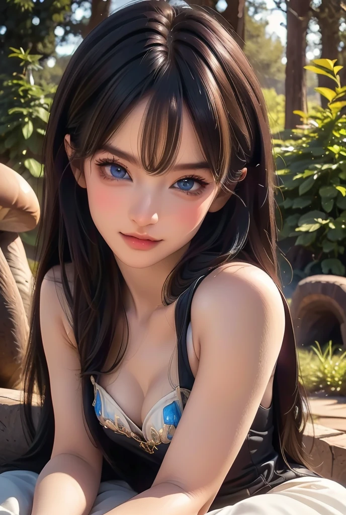 detailed fantasy medical fairy, 1girl, beautiful detailed eyes, beautiful detailed lips, extremely detailed face and skin, long eyelashes, magical aura, glowing light, colorful dress, sitting on a mushroom, enchanted forest background, (best quality, 4k, 8k, highres, masterpiece:1.2), ultra-detailed, (realistic, photorealistic, photo-realistic:1.37), vibrant colors, dramatic lighting, intricate details, whimsical, dreamlike