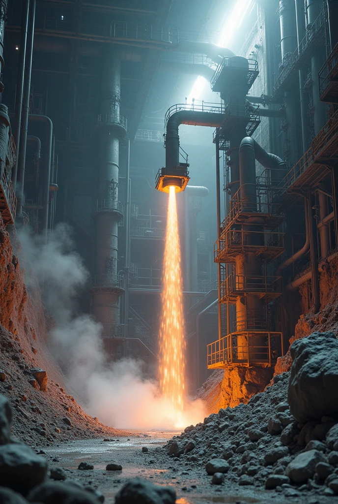 1. Extraction and purification of aluminum.
• Bauxite extraction: Bauxite ore is obtained, which is the main source of aluminum.
• Purification Process: Bauxite is processed to extract alumina. (aluminum oxide) through a refining process, which involves dissolving bauxite in a sodium hydroxide solution at high temperature.