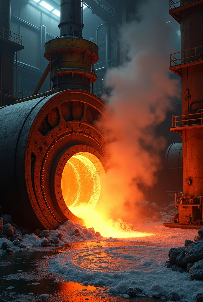 2. Aluminum Production.
• Alumina Foundry: Alumina undergoes an electrolytic process in reduction cells, where an electric current is applied at approximately 950 °C. This process breaks down alumina into liquid aluminum and oxygen..
• Collection of Liquid Aluminum: Liquid aluminum is collected at the bottom of the cell and transported to the manufacturing plant..