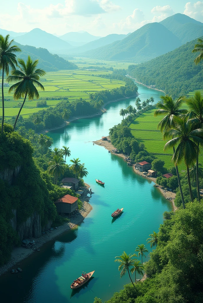 A river of bangladesh, beautiful landscape