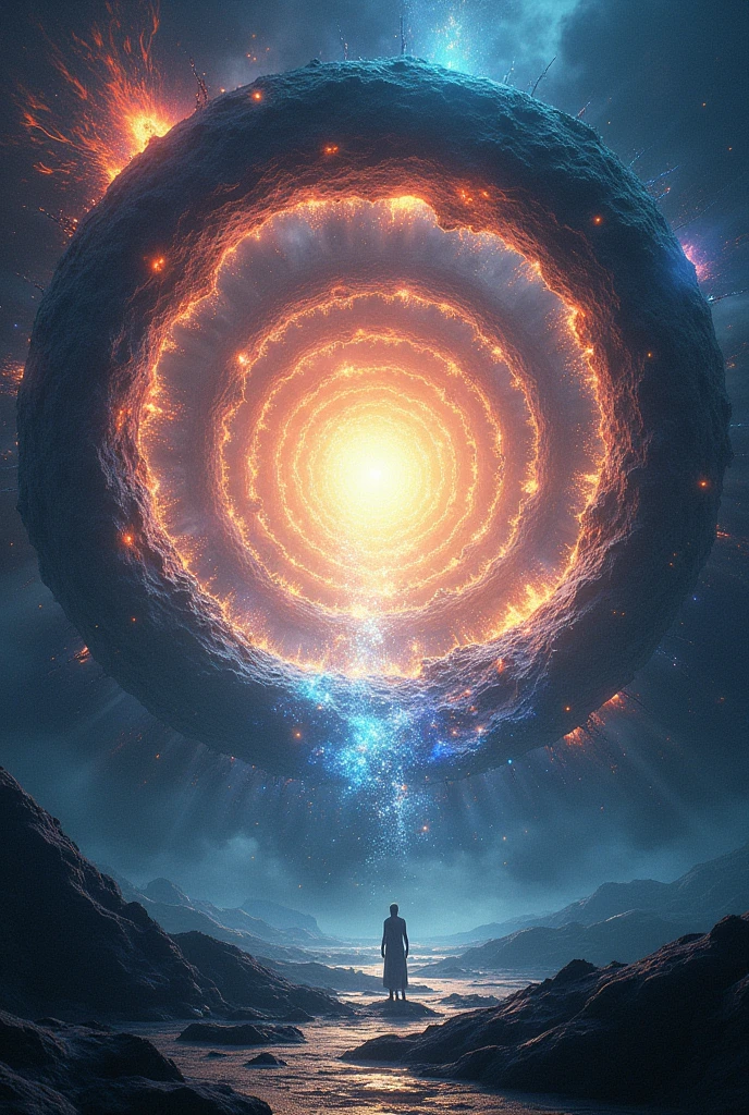 I want a multiversal portal, showing various realities