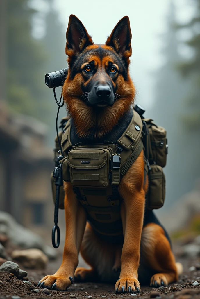 A dog as a soldier