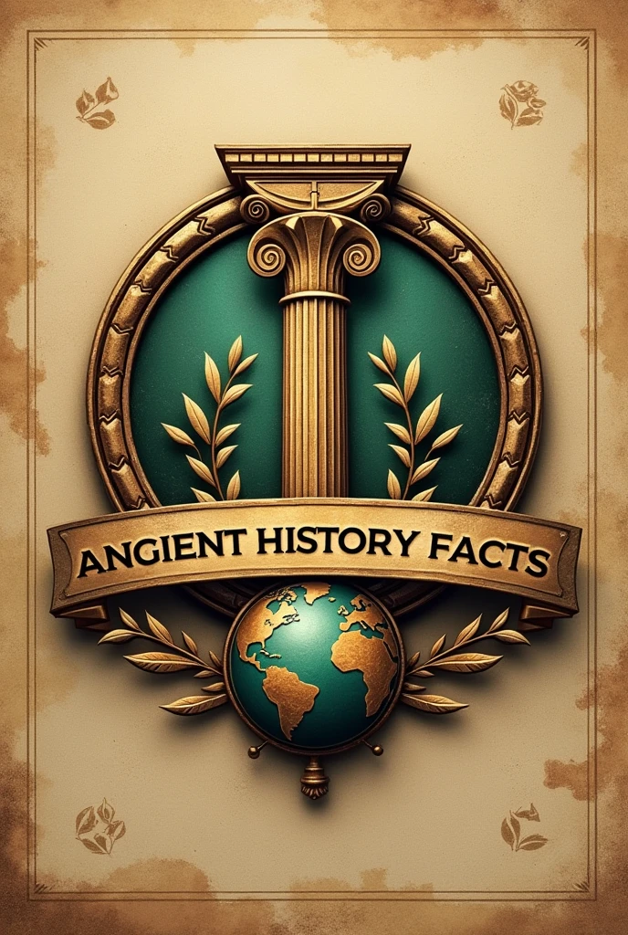 Make a logo
Central Icon: Use a recognizable symbol from ancient history, like a Greek column, an Egyptian pyramid, or a Roman laurel wreath. You can combine these with other elements like an ancient globe to represent the idea of historical exploration.
Text and Font: Incorporate the words "Ancient History Facts" in a bold, elegant font
Color Palette: Use earthy tones like bronze, gold, brown, and deep green to give the logo a classic, scholarly appearance. Adding a textured background that mimics aged parchment or stone could also help convey a sense of history.