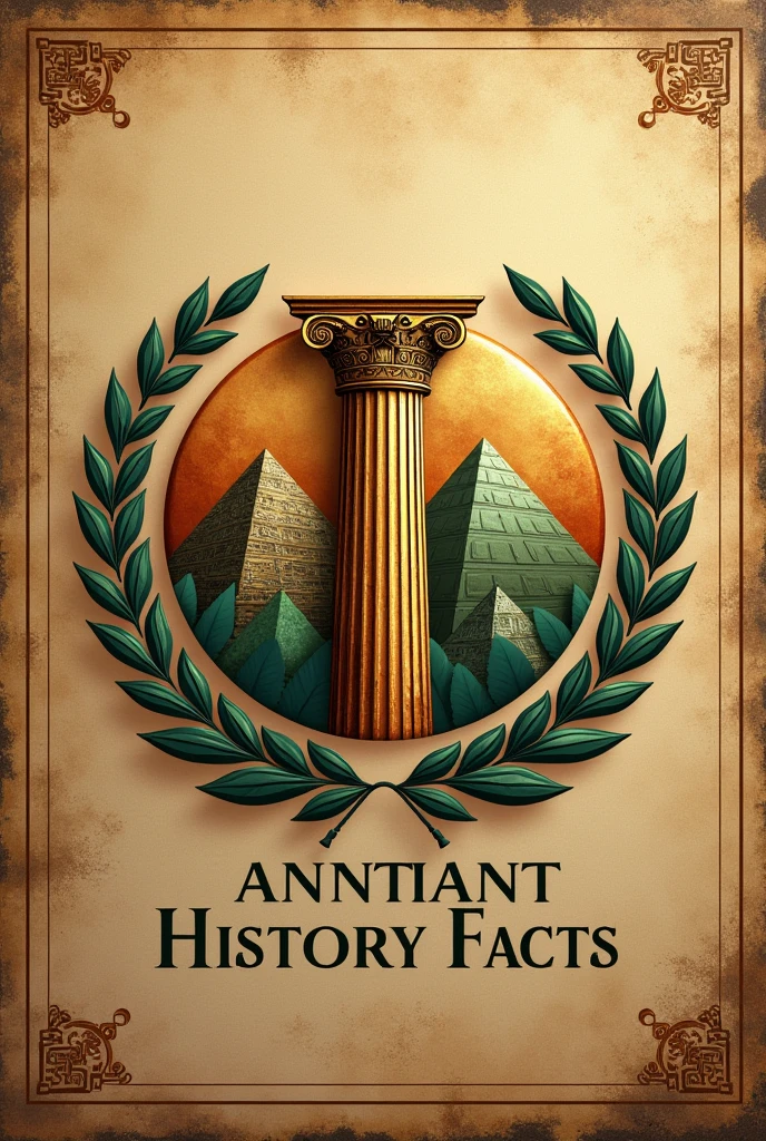 Make a logo 
Central Icon: Use a recognizable symbol from ancient history, like a Greek column, an Egyptian pyramid, or a Roman laurel wreath. You can combine these with other elements like an ancient  globe to represent the idea of historical exploration.

Text and Font: Incorporate the words "Ancient History Facts" in a bold, elegant font

Color Palette: Use earthy tones like bronze, gold, brown, and deep green to give the logo a classic, scholarly appearance. Adding a textured background that mimics aged parchment or stone could also help convey a sense of history.