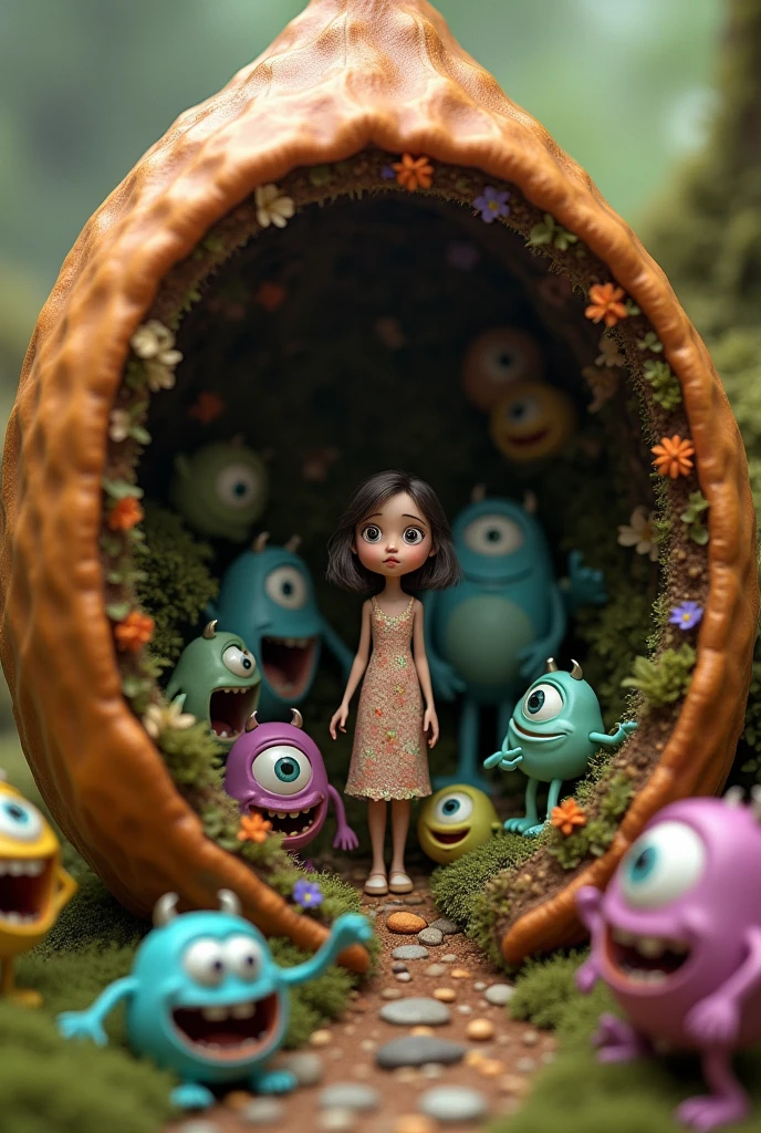  monsters inc in the nut of mini woman
