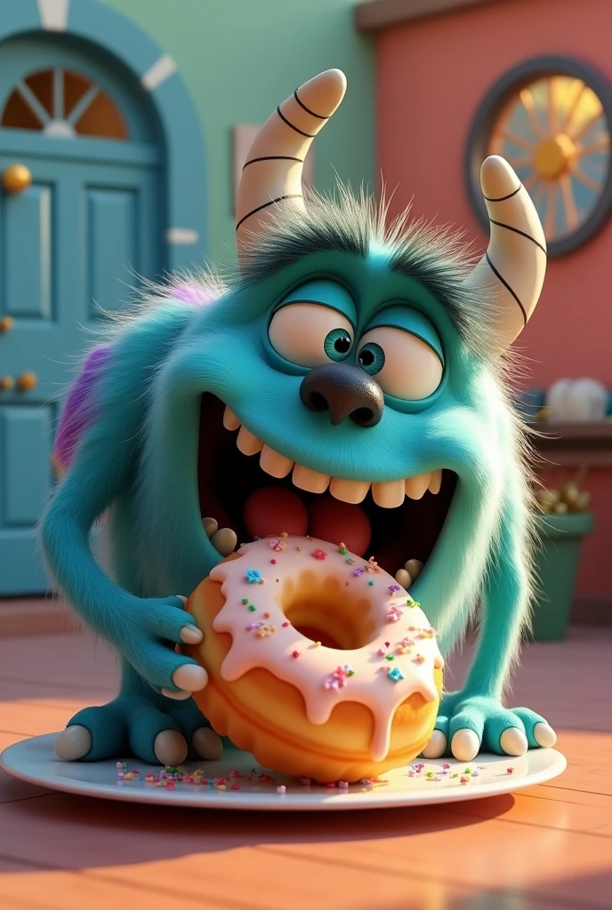 monsters inc biting mini donut