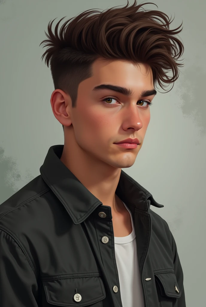 Name: Paul of the Age: 21 IS a man Appearance: High brown hair, black and wavy, dark black eyes, They wear casual and comfortable clothes. Personality: brave, ingenious, intelligent, nationality: white,