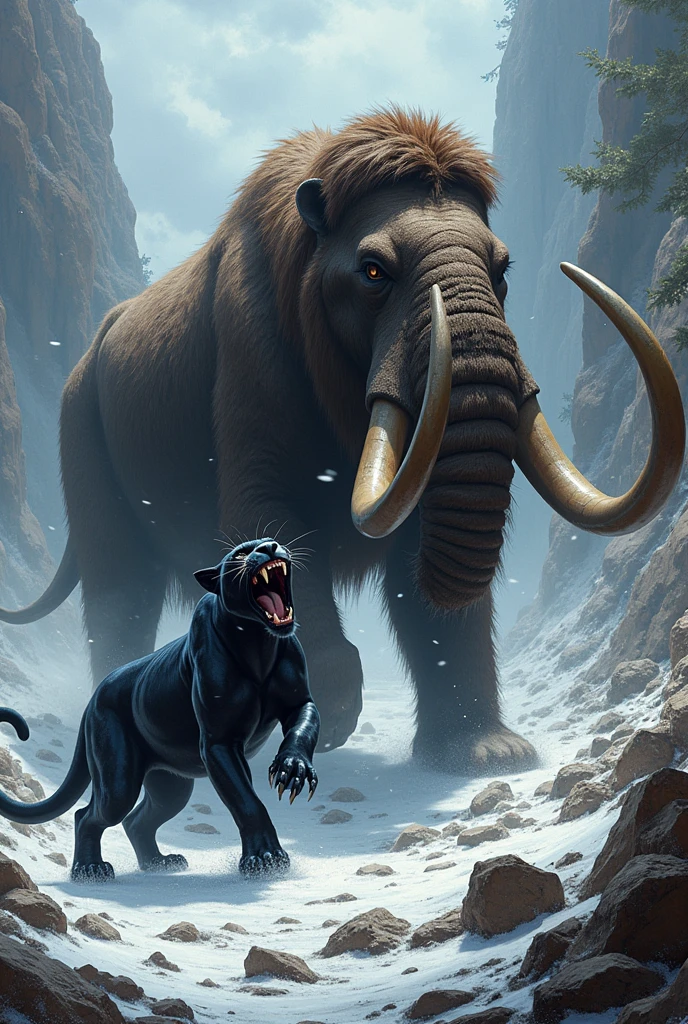 Black panter ne mammoth ko jaan se maar dya