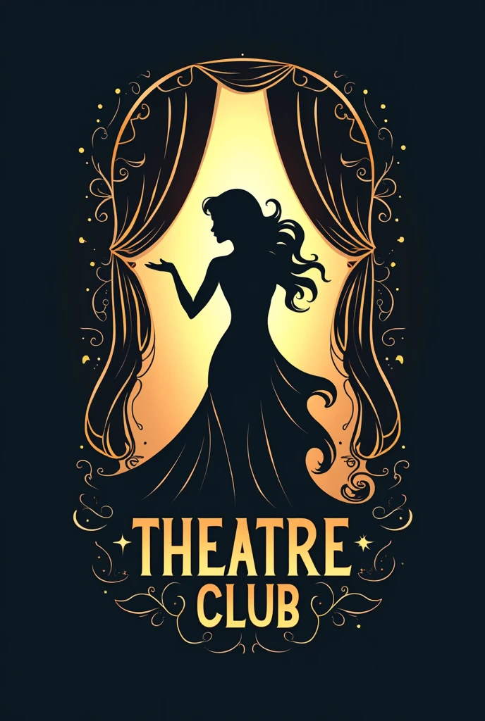 a logo for a theatre club that ties in to the word inspire