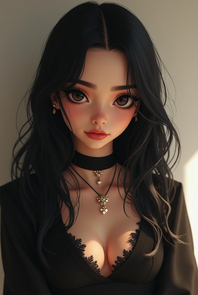 Name: Neyvi, of the Age: 2 is a woman Appearance: High black straight hair, Dark black eyes wear casual and elegant clothes. Personality: brave, ingenious, , nationality: white