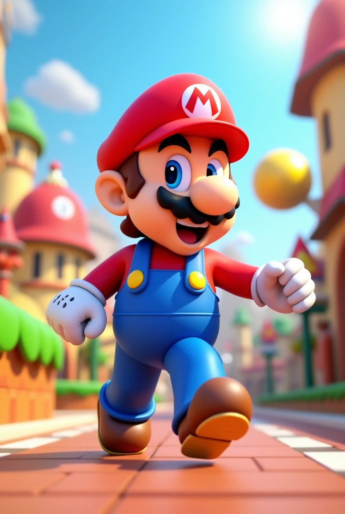 Create a 3D animated Super Mario mascot