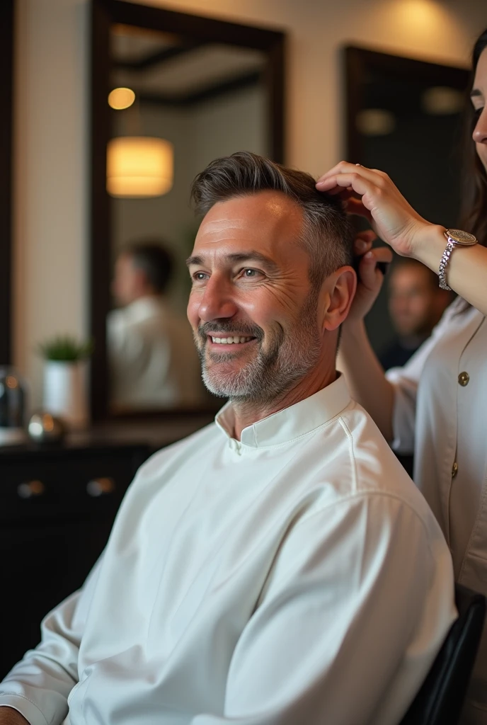 by paul at the hairdresser