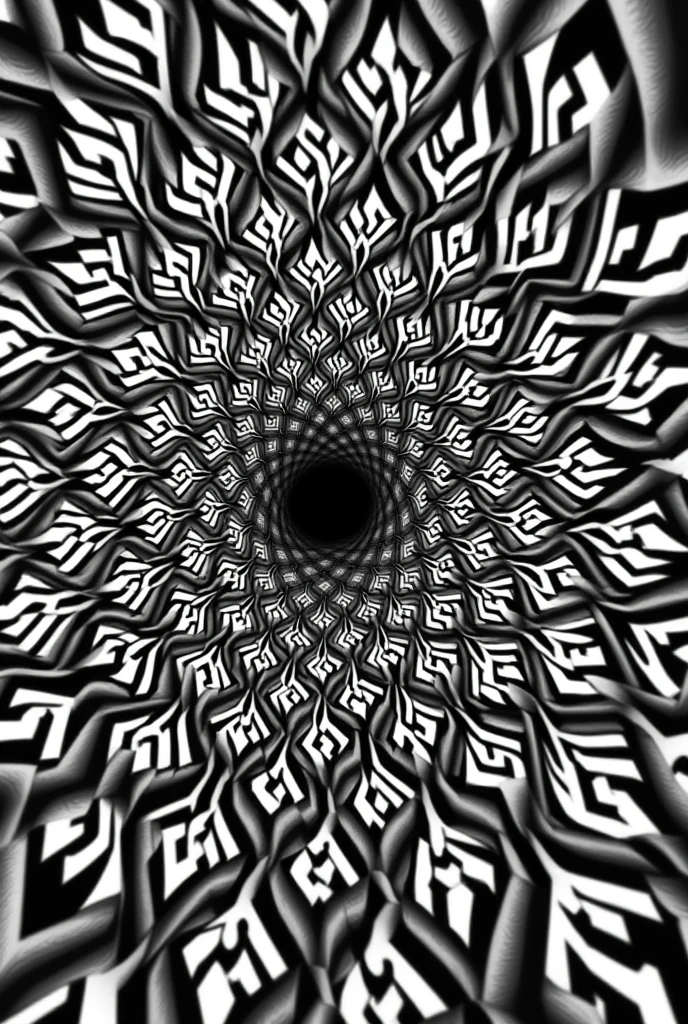 psychedelic black and white geometric wallpaper