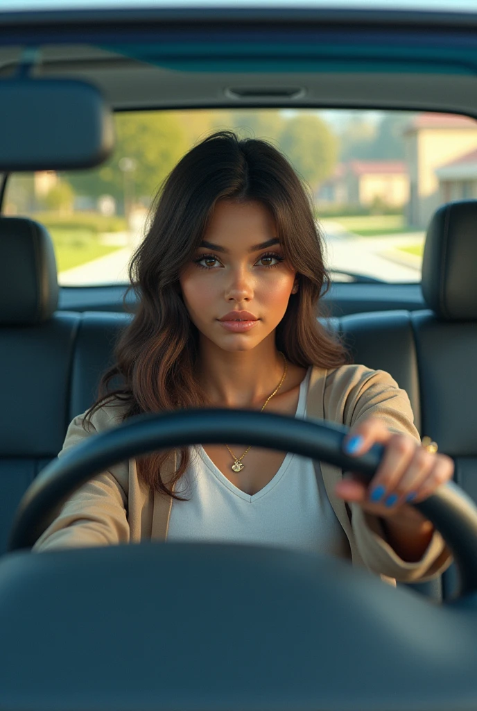 Girl in a car