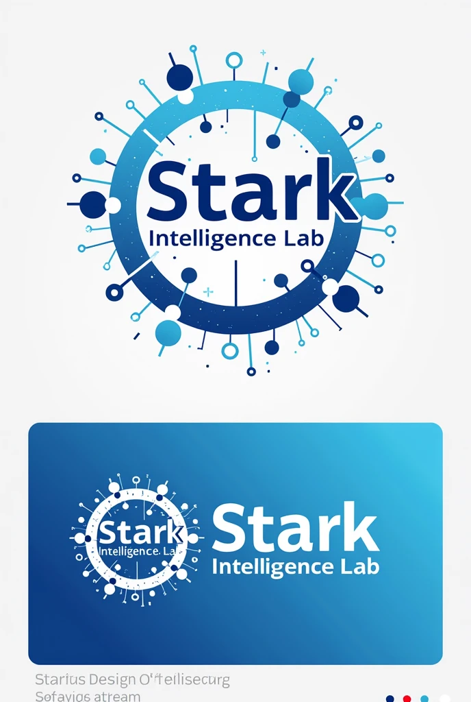 I want an image like, A logo for Software engineers group , they are specialists for AI, ML, DATA SCIENCE, React, Angular, Python, Java, Node with name of company name "Stark Intelligence Lab". So, logo should be based on domain what I am given and logo should be in circle type.