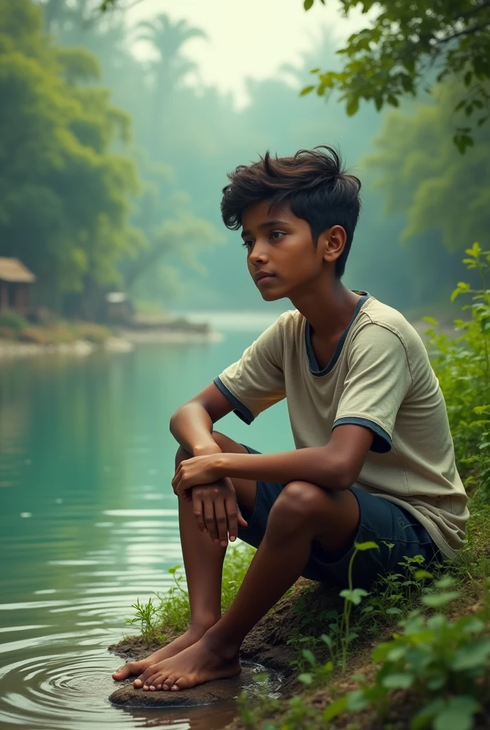 বাংলাদেশি এক ছেলে।নাম আরাফাত। সে ভীষণ ভাবুক।নদীর পাশে খুব সুন্দর মনোরম পরিবেশে সে বসে আছে।এমন একটা বাস্তবসম্মত ছবি