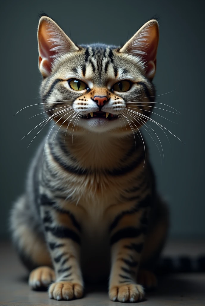 Un chat avec une expressions énervé