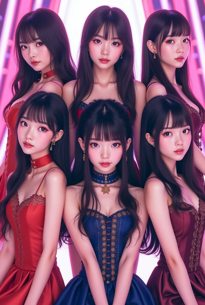 A Japanese idol group with five girl members.  