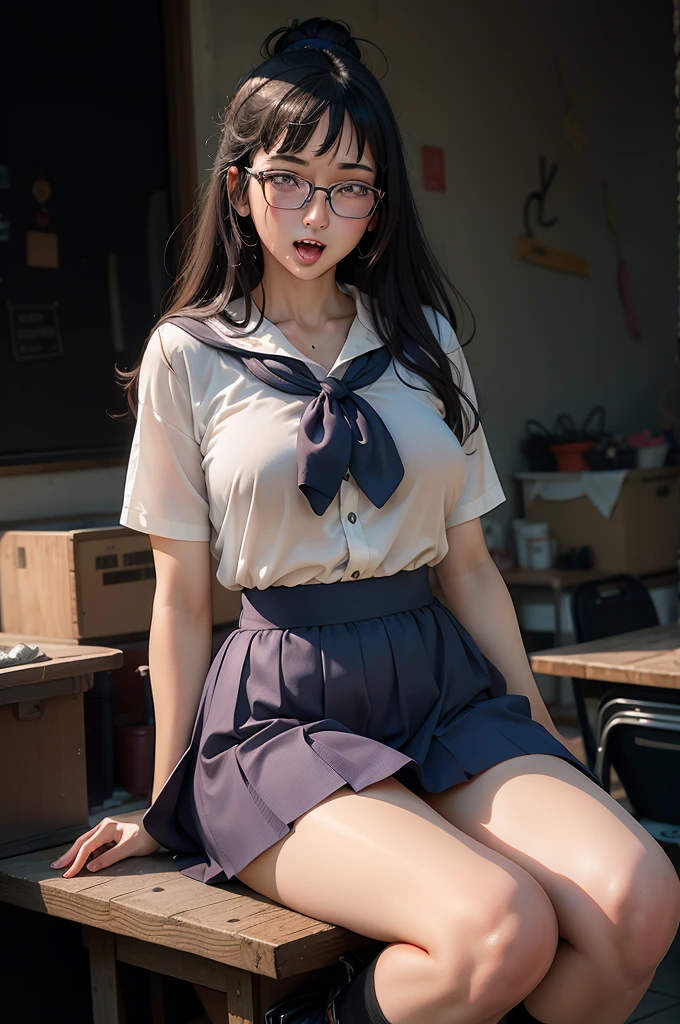 Tomboy, random fashion, random location, random event, wet underwear, random cute or sexy pose, act cute, random horny mood, creampie, atmosphere in the picture and action like wind blowing Hair and clothes, full body, centered, very short skirt, pubic hair, underwear on the thighs, Chinese face,. Random wearing glasses, butt, squeezing butt or squeezing breasts, fingering nipples or fingering vagina, random accessories, random carrying a kindergarten backpack or school bag, semen overflowing from the vagina floating weightlessly as a long stream of semen swirling around beautifully, sister floating in the air, surreal, floating, rushing on the water, somersaulting, a carrot that looks like a penis producing semen spraying everywhere, it has wings and flies everywhere, a lot of adult toys floating around, panties floating around and having semen stains and wings flying around, penis with wings flying around, wearing a tight office lady outfit with a very short A-line skirt, fucking in the air, eggplant with winged dick flying around and spraying a lot of semen,,