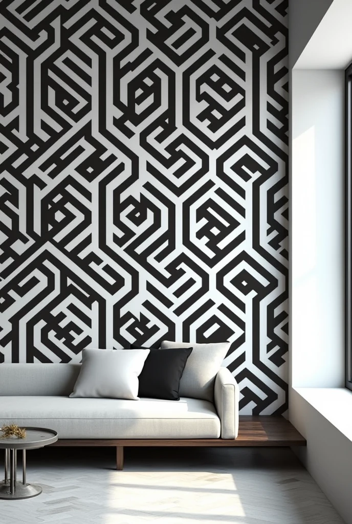 black and white geometric wallpaper