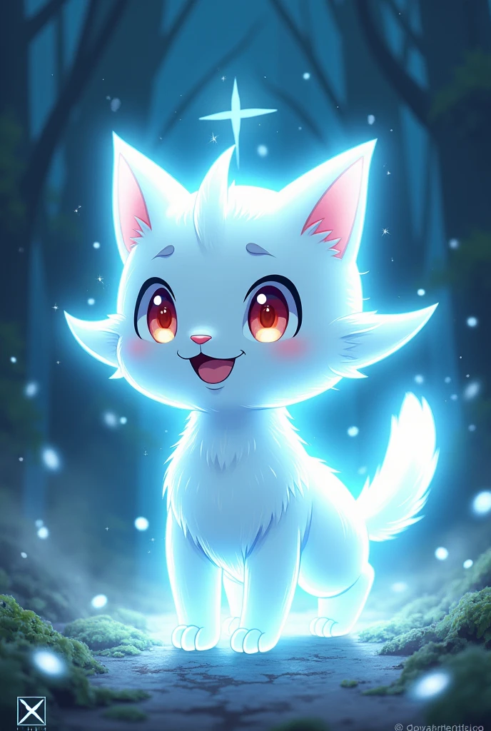 ### **1. aiko**
- **Digivice:** blaues Digivice
- **Digimon:** **get drunk**
- **容姿:** get drunk ist ein kleines, cat-like Digimon, that seems to consist of pure light. It has bright, white fur and a mystical aura.
- **Typ:** Saints (Holy) Digimon
- **skills:**
- **light beam:** Can fire concentrated beams of pure light, dispel the darkness and blind enemies.
- **Healing the Light:** Can regenerate injured allies with healing light.
- **speed:** Moves at the speed of light, which makes it almost invisible to the naked eye.