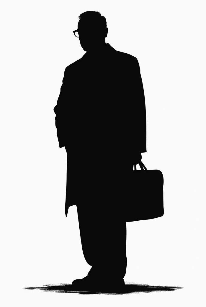 Silhouette of Doctor José Gregorio Hernández for a tattoo