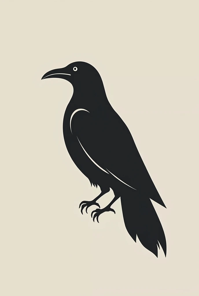 Elegant logo of a crow
