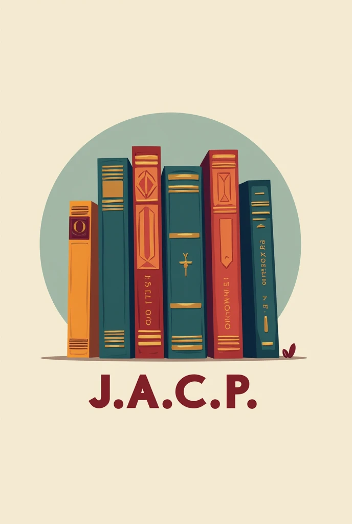 Make a logo written for book club J.a.c.P with books
