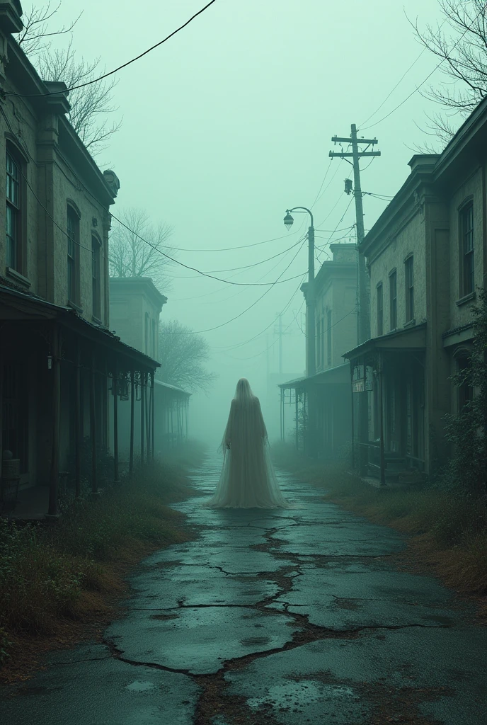 A CD cover with a ghost town
