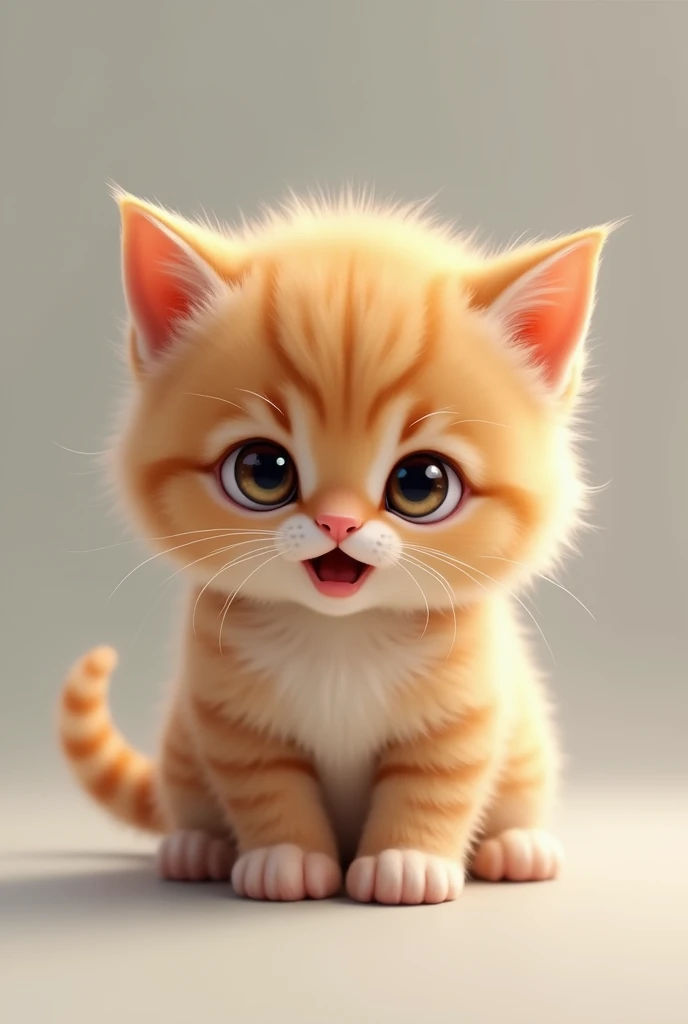 Kitten with a scared face