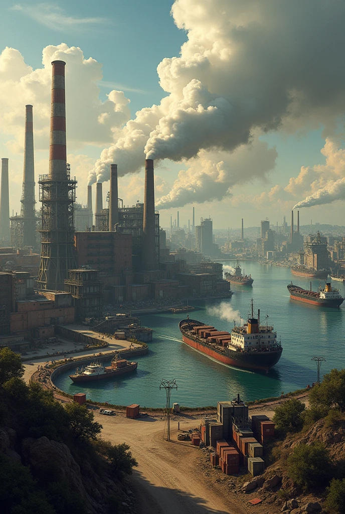 The Industrial Revolution marks a radical change with the mass production of goods, facilitating the growth of international markets