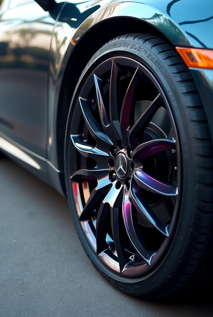 Make a more specific image about the Painting: A multi-layer paint coating is applied to protect the wheel and enhance its appearance..
