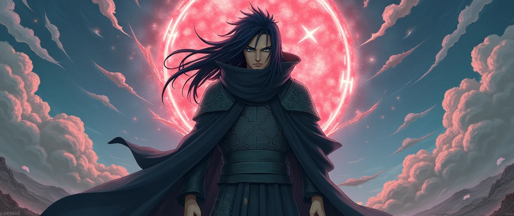 madara of (naruto) I want to put it as wallpaper on my PC, I want it to look really nice, I want it to be really realistic and I want some kind of powers coming out of it, put Susano