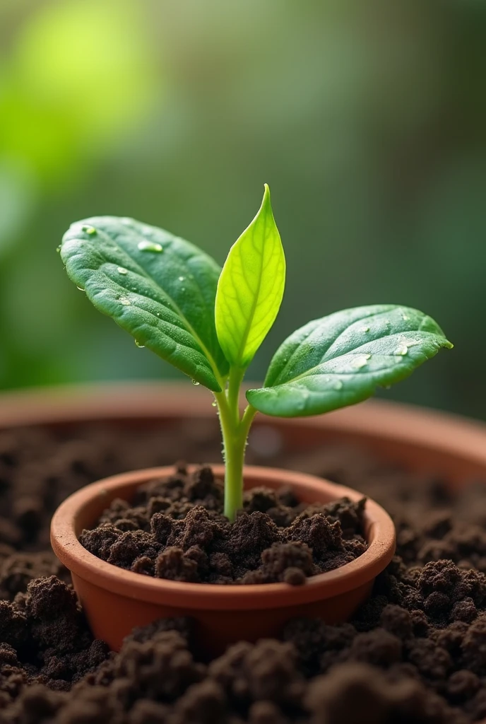 Plant in soil after the cutting process